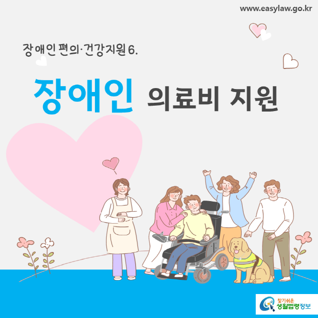 www.easylaw.go.kr 장애인 편의ㆍ건강지원 6. 장애인 의료비 지원 찾기 쉬운 생활법령정보
