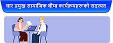 चार प्रमुख सामाजिक बीमा कार्यक्रमहरूको सदस्यत