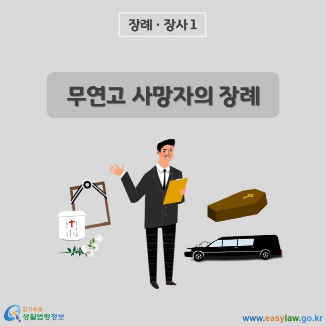 장례ㆍ장사1 무연고 사망자의 장례 찾기쉬운 생화럽령정보 www.easylaw.go.kr