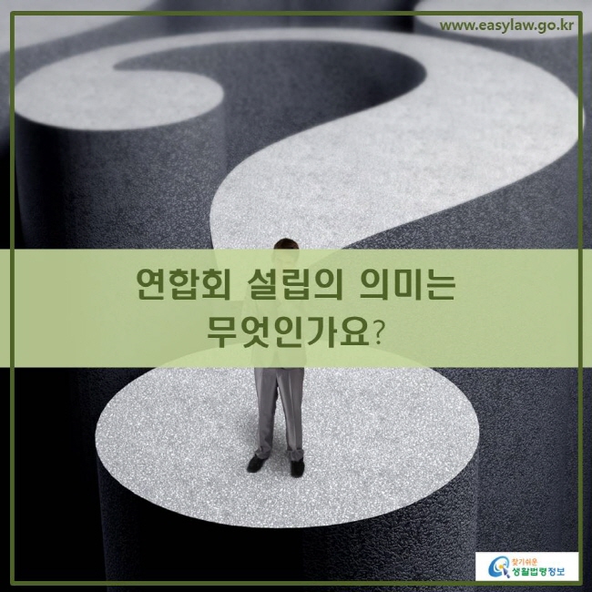 www.easylaw.go.kr 연합회 설립의 의미는 무엇인가요?