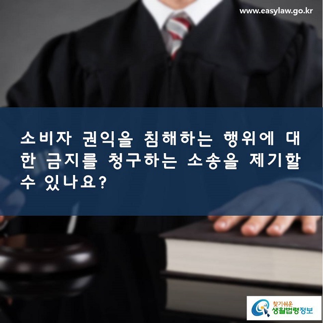 소비자단체를 통해서 소비자권익 침해행위에 대한 금지를 청구하는 소송을 제기할 수 있나요?