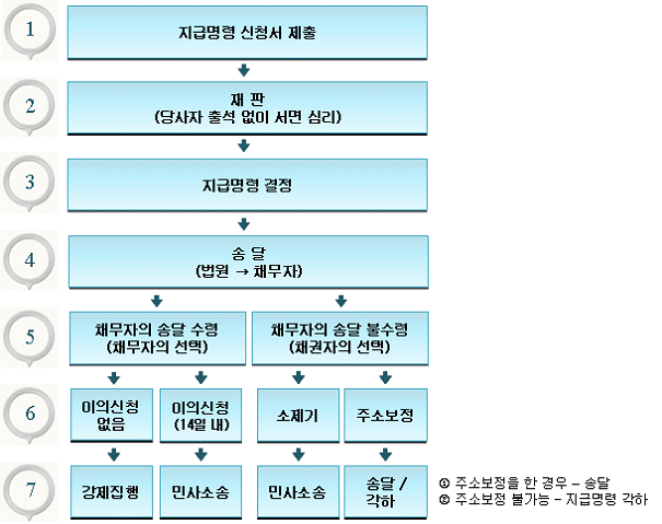 지급명령 절차도