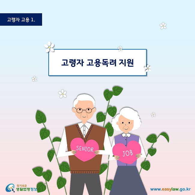 고령자 고용1 고령자 고용독려 지원 www.easylaw.go.kr 찾기 쉬운 생활법령정보 로고