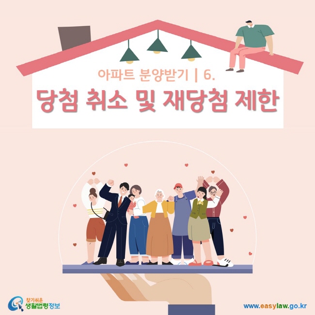 아파트 분양받기 6. 당첨 취소 및 재당첨 제한
찾기쉬운 생활법령정보(www.easylaw.go.kr)