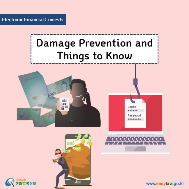 Electronic Financial Crimes 6. Damage Prevention and Things to Know www.easylaw.go.kr 