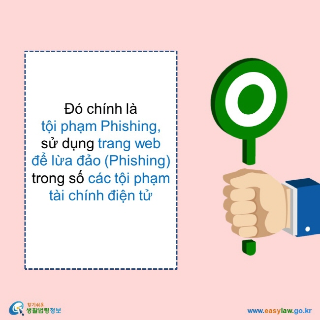      Đó chính là  tội phạm Phishing,  sử dụng trang web  để lừa đảo (Phishing) trong số các tội phạm tài chính điện tử 