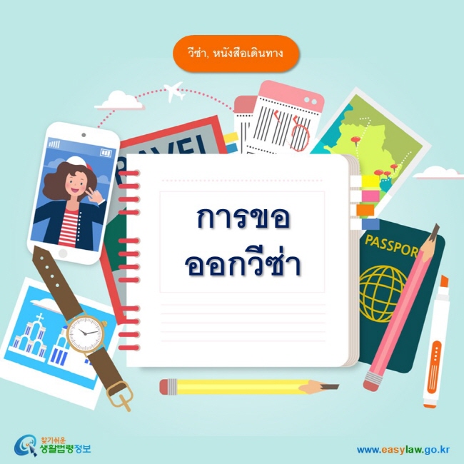 วีซ่า, หนังสือเดินทาง การขอออกวีซ่า www.easylaw.go.kr