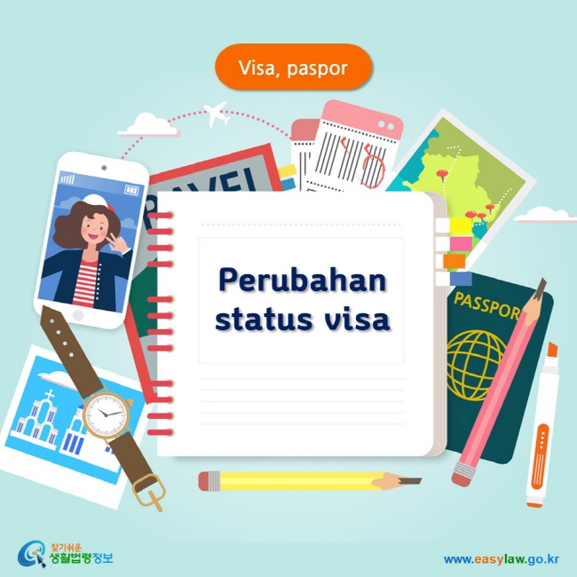 Visa, paspor Perubahan status visa www.easylaw.go.kr