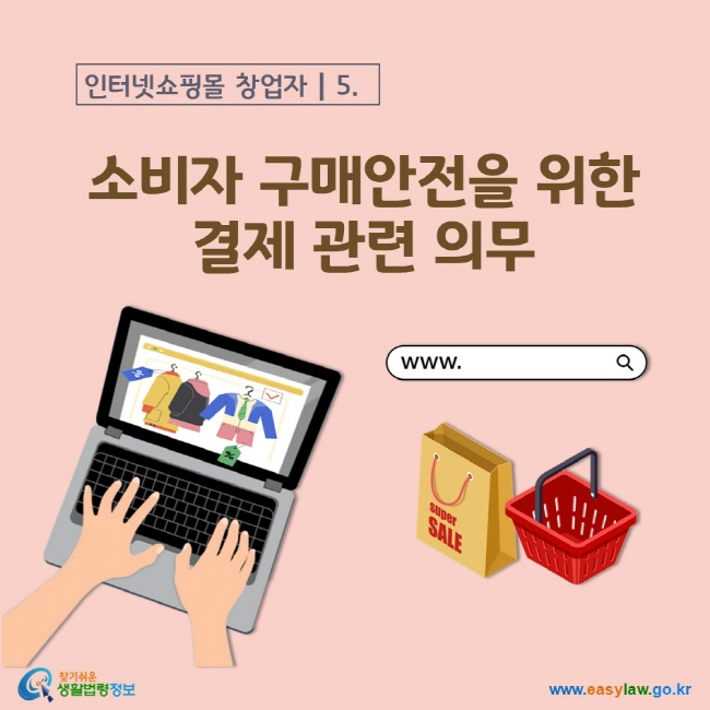 인터넷쇼핑몰 창업자 5. 소비자 구매안전을 위한  결제 관련 의무