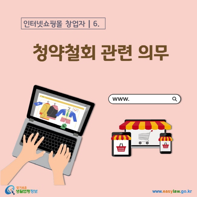 인터넷쇼핑몰 창업자 6. 청약철회 관련 의무  