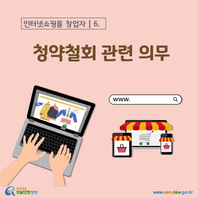 인터넷쇼핑몰 창업자 6. 청약철회 관련 의무  