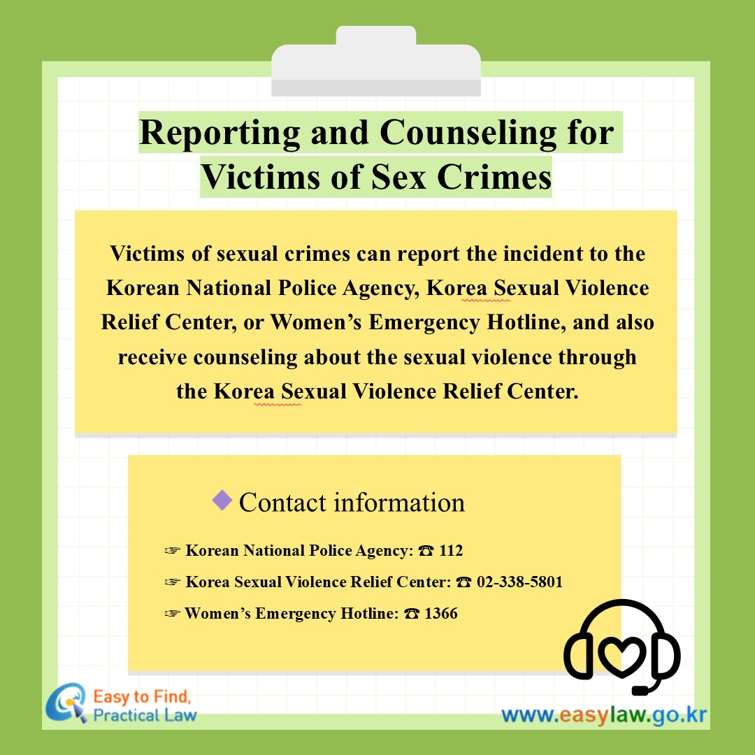 Reporting and Counseling for Victims of Sex Crimes
