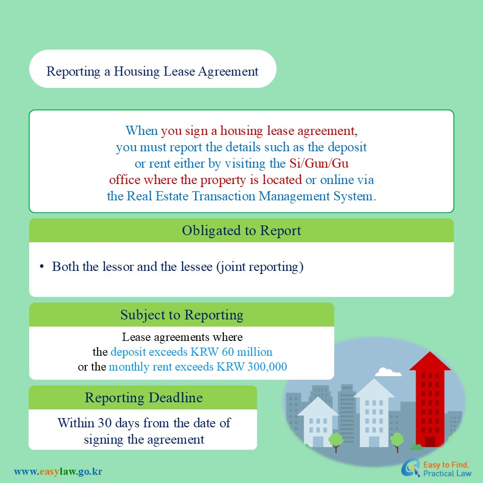 Reporting a Housing Lease Agreement
