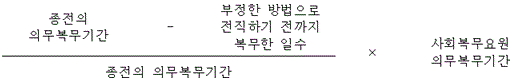 병역법 시행령 제92조제3항제2호
