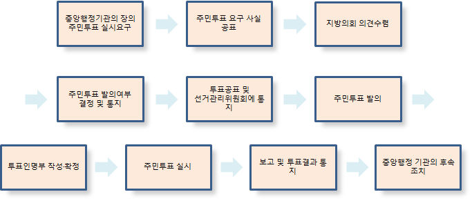 국가정책에 의한 주민투표를 설명한 그림입니다.