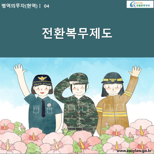 병역의무자(현역) | 04 전환복무제도  찾기쉬운 생활법령정보 로고