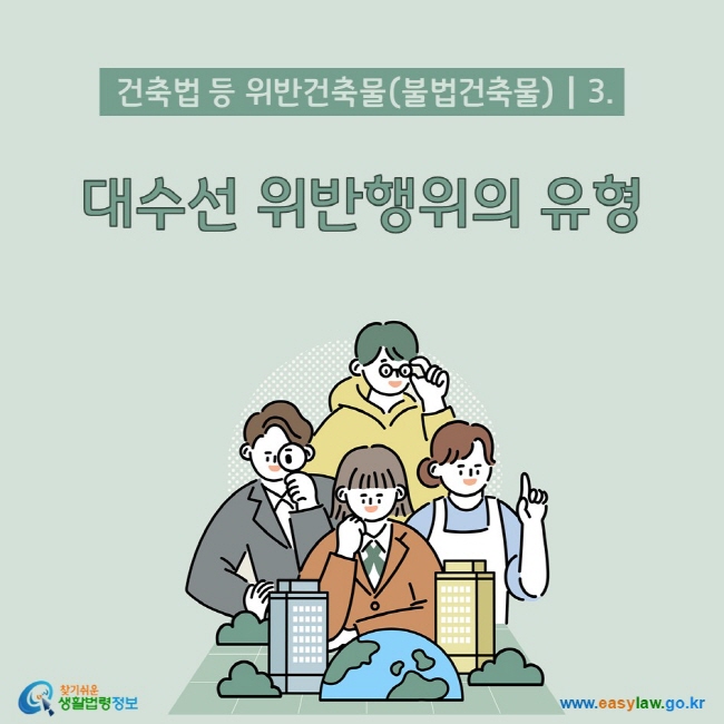 건축법 등 위반건축물(불법건축물) 3. 대수선 위반행위의 유형 찾기쉬운 생활법령정보(www.easylaw.go.kr)