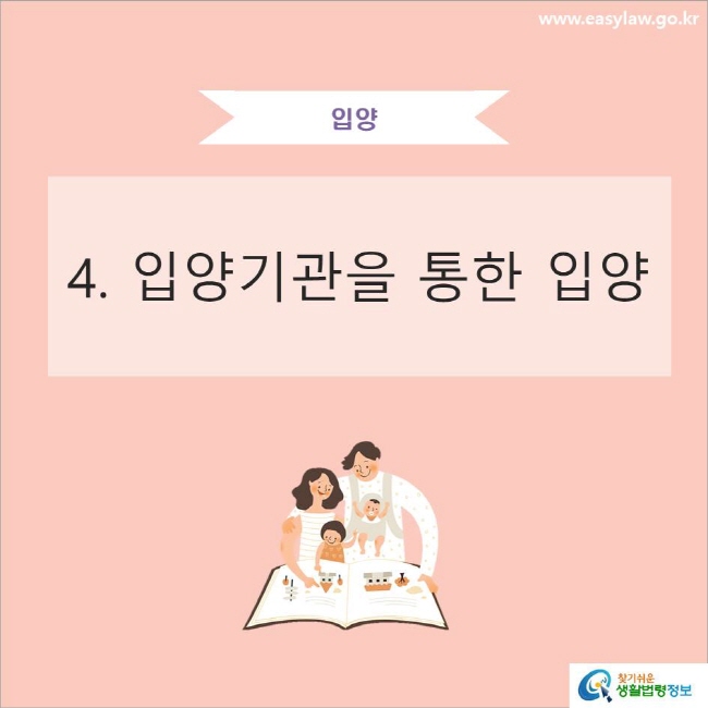 www.easylaw.go.kr 입양기관을 통한 입양