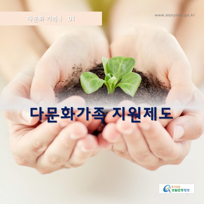 다문화 가족 01. 다문화가족 지원제도 찾기쉬운 생활법령정보
www.easylaw.go.kr 