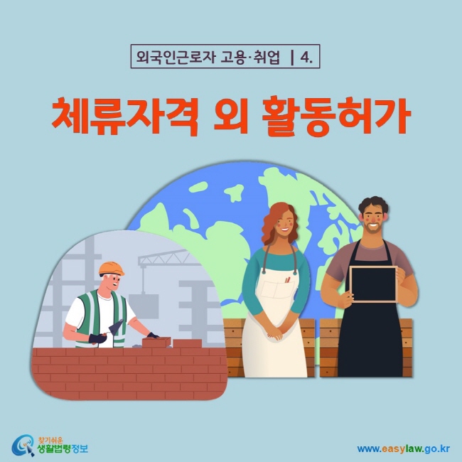 외국인근로자 고용·취업 4. 체류자격 외 활동허가