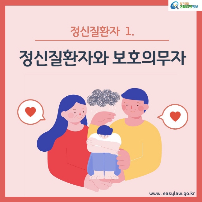 정신질환자 1. 정신질환자와 보호의무자 www.easylaw.go.kr 찾기쉬운 생활법령정보 로고