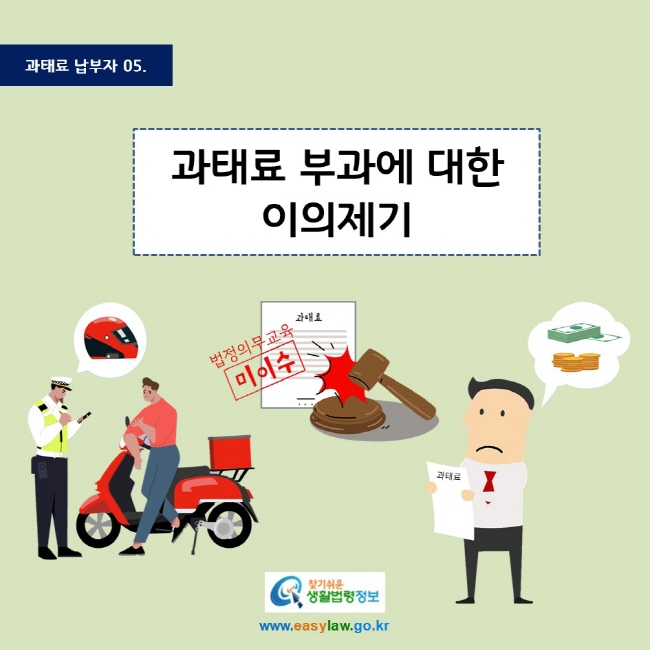 과태료 납부자 05. 과태료 부과에 대한 이의제기
찾기쉬운 생활법령정보 로고 
www.easylaw.go.kr