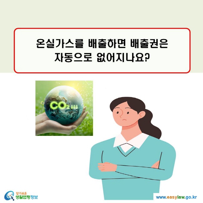 온실가스를 배출하면 배출권은 자동으로 없어지나요?