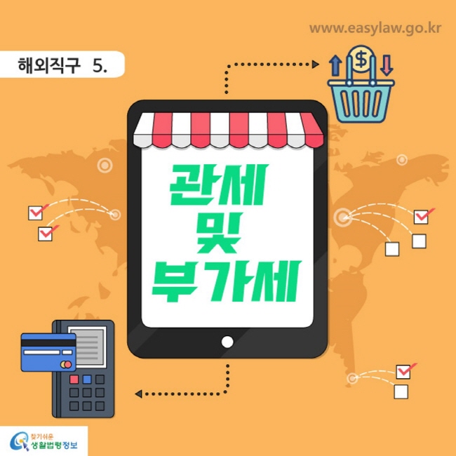 해외직구 5. 관세및부가세 www.easylaw.go.kr 찾기쉬운 생활법령정보 로고