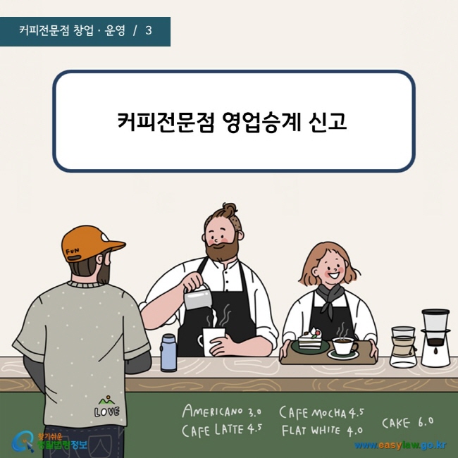 www.easylaw.go.kr 커피전문점 영업승계 신고