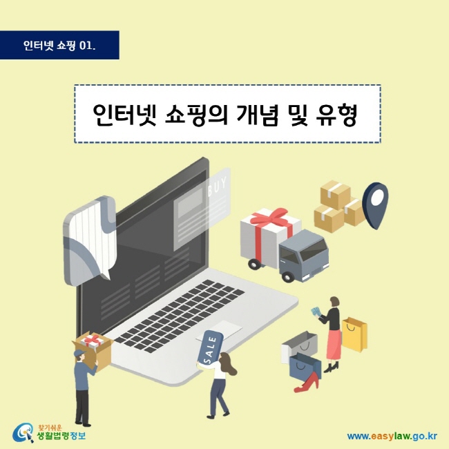 인터넷 쇼핑 01. 인터넷 쇼핑의 개념 및 유형
찾기쉬운 생활법령정보 로고
www.easylaw.go.kr