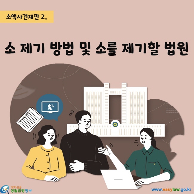 소 제기 방법 및 소를 제기할 법원