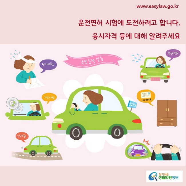 운전면허 시험에 도전하려고 합니다. 응시자격 등에 대해 알려주세요. 
