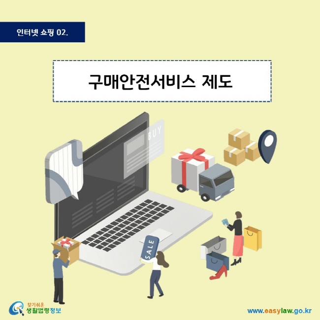 인터넷 쇼핑 02. 구매안전서비스 제도
찾기쉬운 생활법령정보 로고
www.easylaw.go.kr