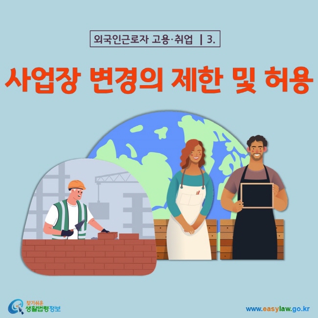 외국인근로자 고용·취업 3. 사업장 변경의 제한 및 허용