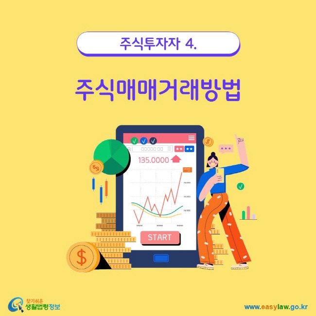 주식투자자 4. 주식매매거래방법 www.easylaw.go.kr 찾기 쉬운 생활법령정보 로고